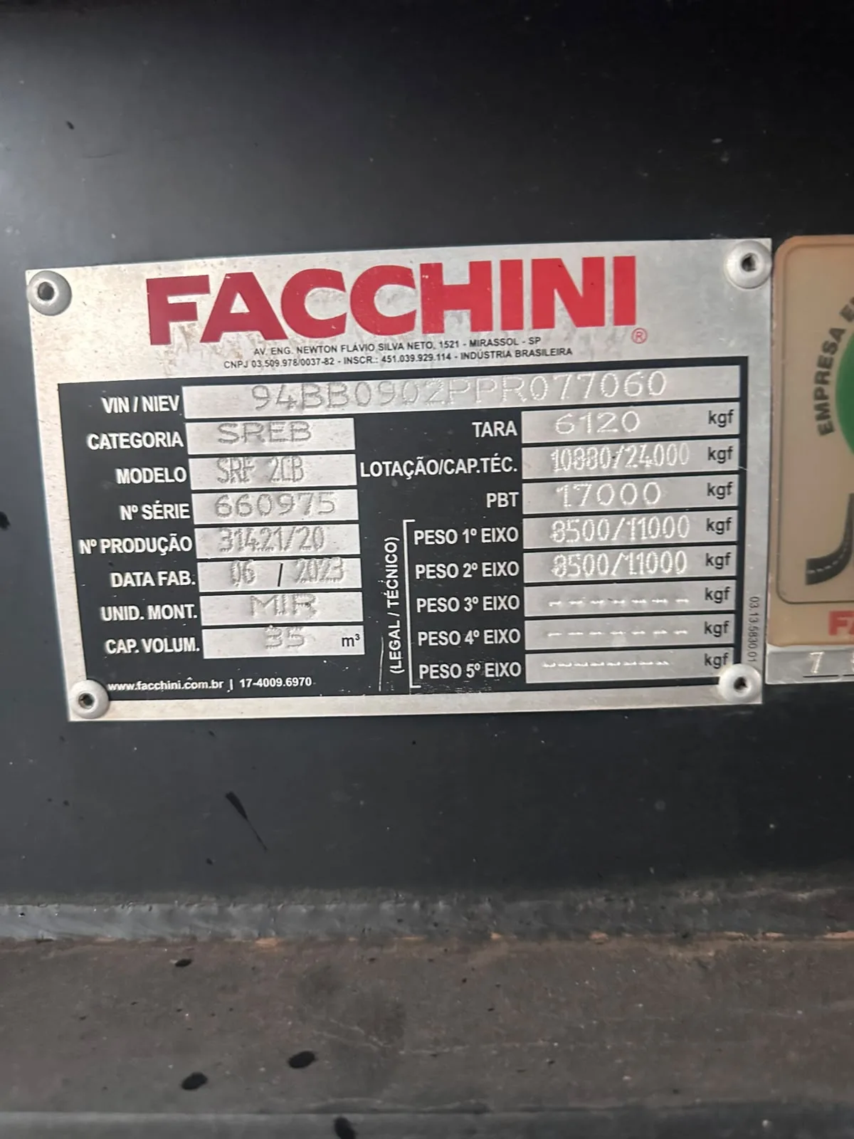 Facchini Rodo caçamba miniatura 7